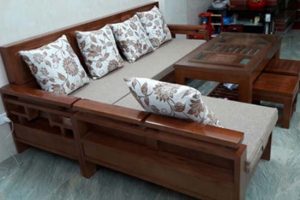 Bàn ghế gỗ tự nhiên mẫu đơn tựa ô nhỏ