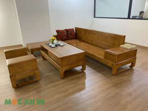 Mẫu bàn ghế phòng khách có chân quỳ
